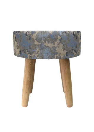 Пуф Fog круглый, цвет бежево-голубой