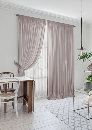 Комплект штор "Lindor-SH" 2 шторы - 220х270, тюль - 450х270 розовый