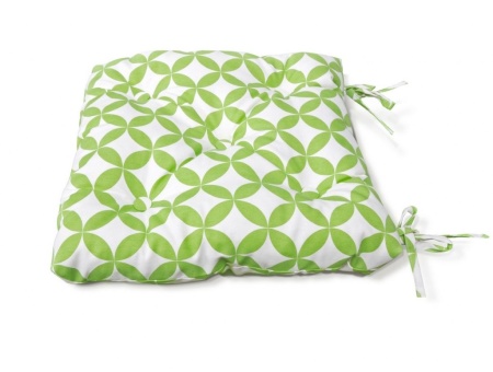 Подушка на стул с завязками 40x40 см Green Round с принтом Подушка на стул с завязками 40x40 см Green Round с принтом