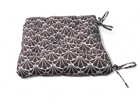 Подушка на стул с завязками 40x40 см Brown Garden с принтом