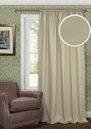 Портьера для спальни 140х280 Hosta цвет бежевый