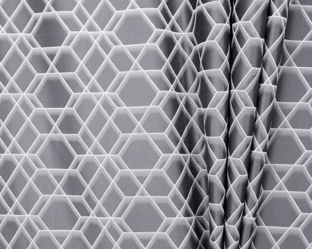 Комплект штор на тесьме "Almaz" 2 шторы 200х270, тюль 450х270 серый темный