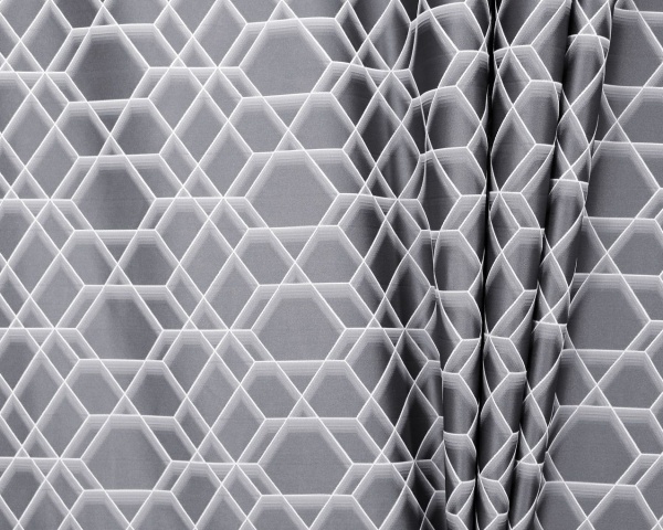 Комплект штор на тесьме "Almaz" 2 шторы 200х270, тюль 450х270 серый темный