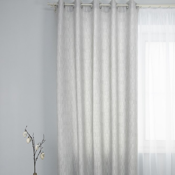 Штора на люверсах "Касия" 160х270 цвет нежно-серый
