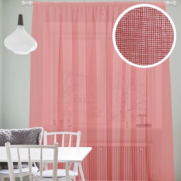 Штора на тесьме "Basicos-XL" 300х275 красный