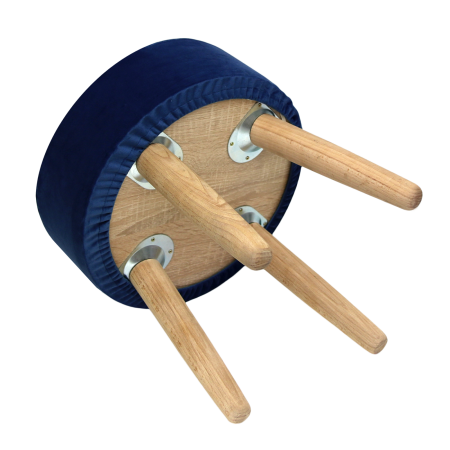 Пуф Классика круглый, цвет темно-синий