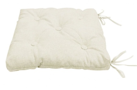 Подушка на стул с завязками 40x40 см Hosta цвет белый