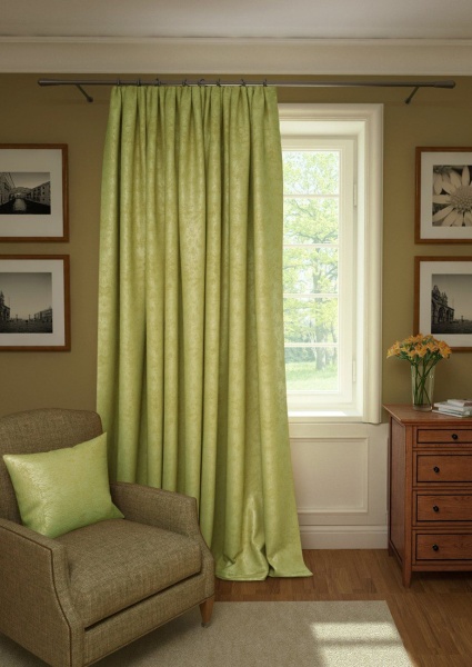 Портьера Plain Lux-S 200х280 см зеленый