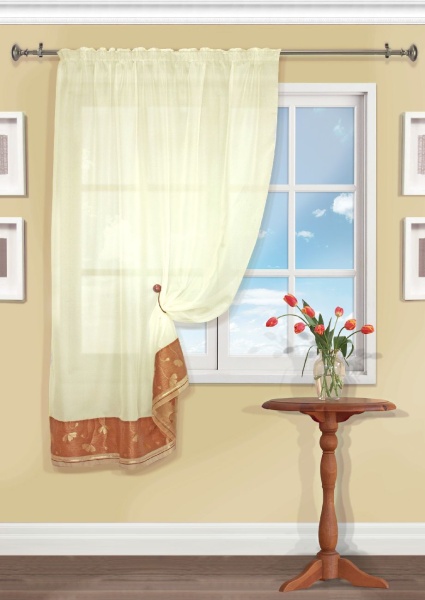 Штора на тесьме "Berta" 145х170 желтый