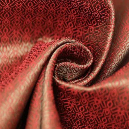 Портьерная ткань на отрез ширина 280 см Жаккард Merope цвет красный