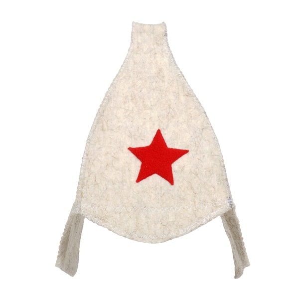 Шапка для бани и сауны "Будёновка" белая "Банные штучки", войлок