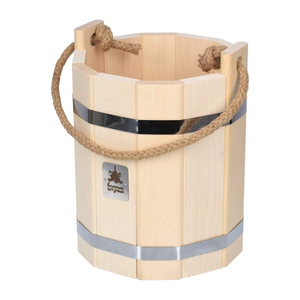 Ведро 9 л, система регулировки обручей, липа "Банные штучки" 