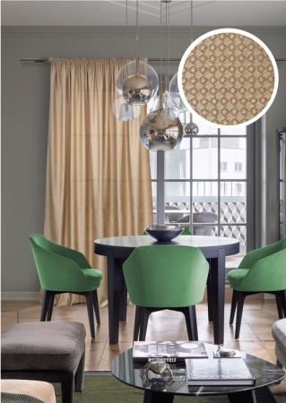 Штора на тесьме 200х270 см Rimeni цвет бежевый