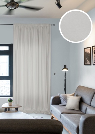 Портьера на тесьме "Caprise" 200х270 светло-серый