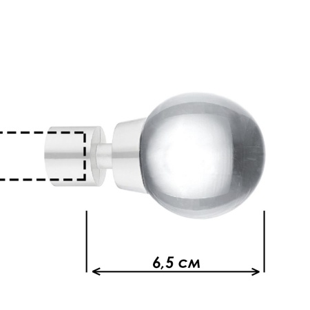 Наконечник "Шар в оправе", Жемчуг , Ø16мм