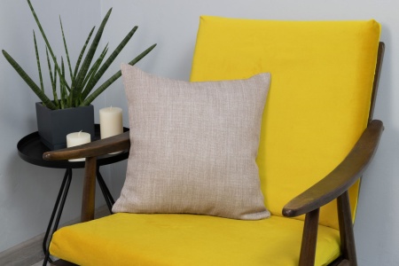 Подушка декоративная на молнии 40х40 см Dimaut Lux цвет нюдовый