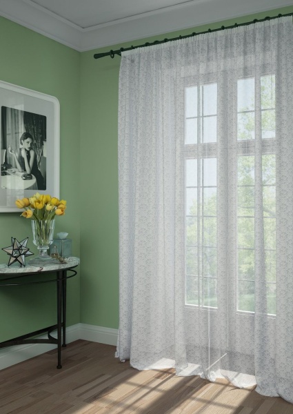 Тюль на тесьме "Lady-XL" 600х260 белый