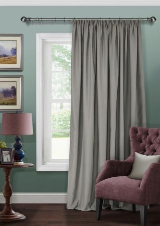 Штора на тесьме Блэкаут "Blackout-S" 200х270 серый Штора на тесьме Блэкаут "Blackout-S" 200х270 серый