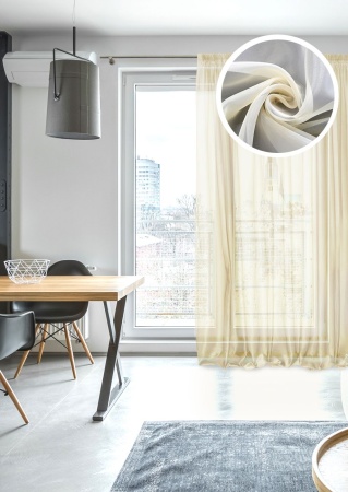 Тюль на тесьме 300х275 см Oriana цвет шампань