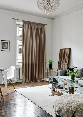 Портьера на тесьме "Lindor-SH" 200х280 светло-коричневый