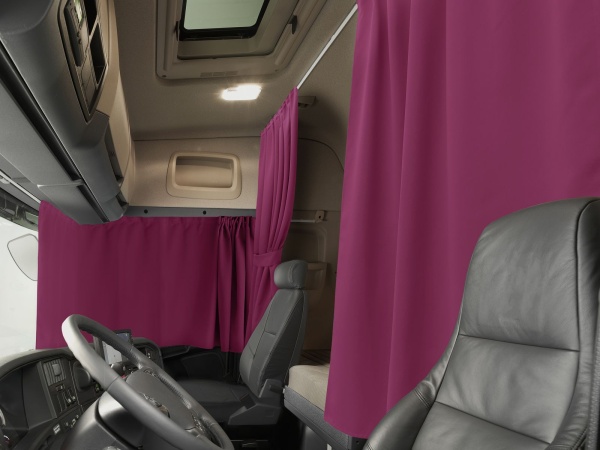 Комплект автоштор и карнизов Блэкаут - авто XLK 480х100/240х160 (цвет: Бордовый)