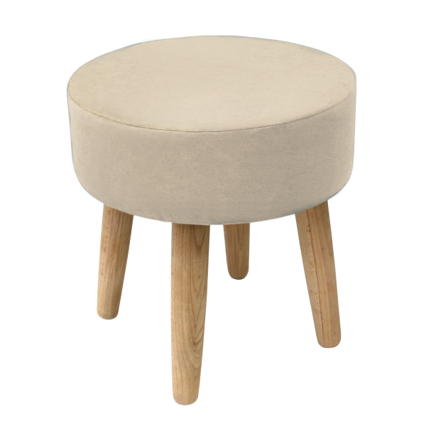  Пуф Классика круглый, цвет ваниль