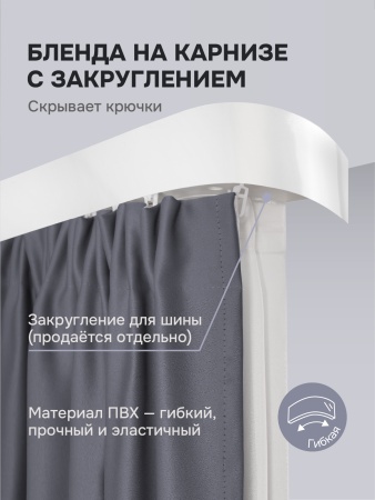 Багет глянцевый для карниза 5 см, белый