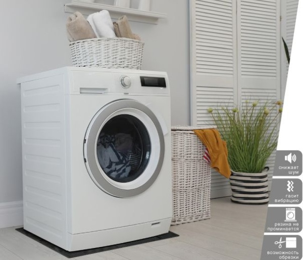 Коврик Vortex резиновый 62х65 Антивибрационный