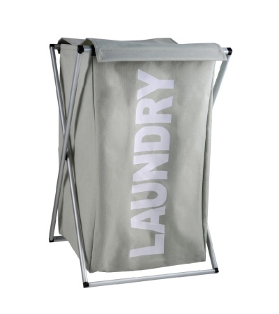 Корзина для белья складная FX-1023, серая, 80л