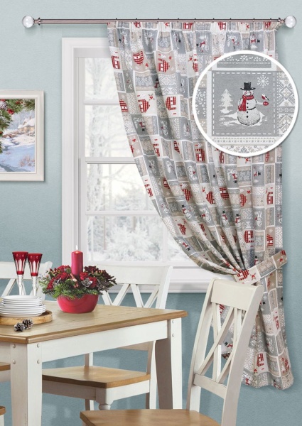 Штора на тесьме "Санта Santa" 136х175