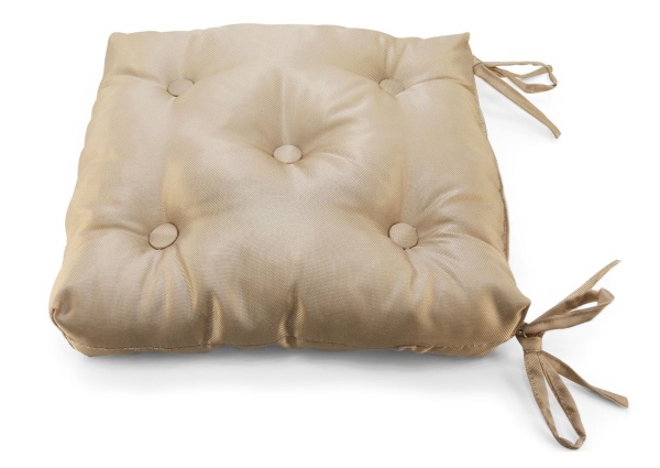 Подушка на стул с завязками 40x40 см Elektro цвет беж