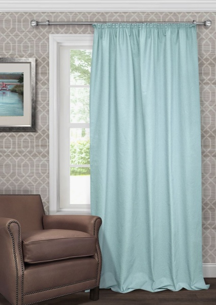 Портьера для спальни Хоста Hosta 140x280 голубой