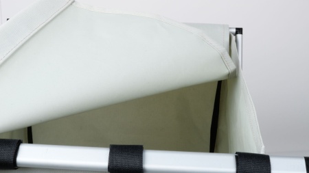 Корзина для белья складная FX-1023, серая, 80л