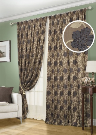 Комплект штор "Fiori-S" 2 шторы 220х280, тюль 450х280