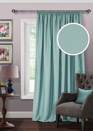 Штора на тесьме Блэкаут "Blackout-S" 200х280 голубой светлый