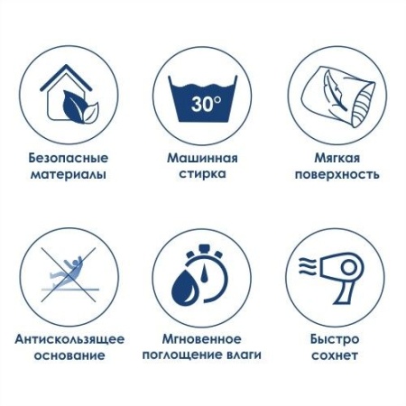 Коврик WasserKRAFT для ванной 55х57 см Kammel White