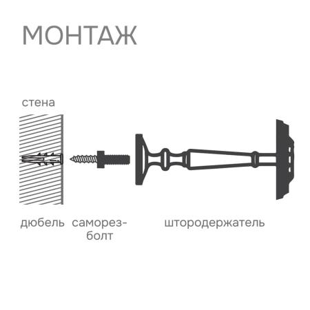 Штородержатель, Золото антик, 2 шт.