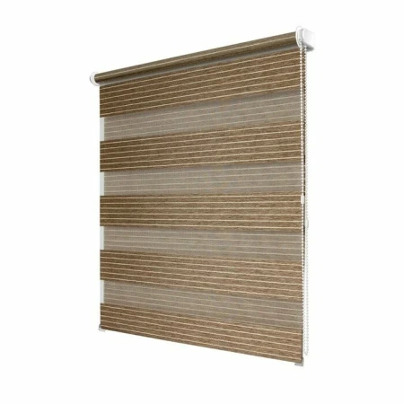 Рулонные шторы день ночь УЮТ Манчестер цвет коричневый