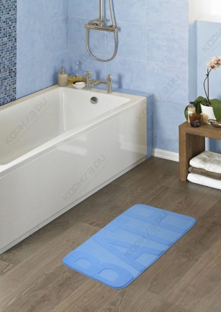 Коврик для ванной c памятью формы Баз Bath голубой