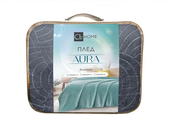 Плед Cleo AURA микрофибра цвет тёмно-зеленый