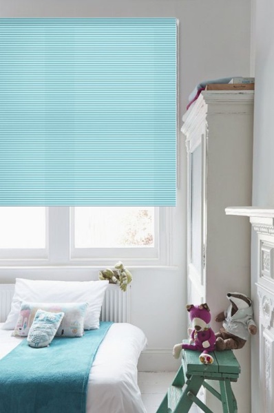 Рулонные шторы Страйп цвет аквамарин