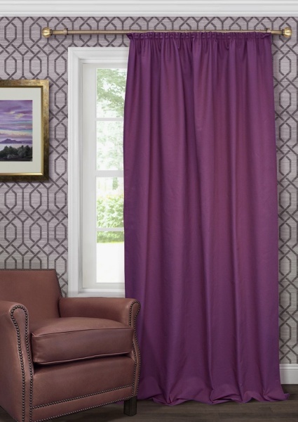 Портьера для спальни Hosta 140x280 фиолетовый