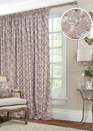 Портьера на тесьме "Fog" 200х270 см красный