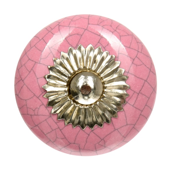 Ручки керамические для мебели Драже цвет розовый (6 шт)