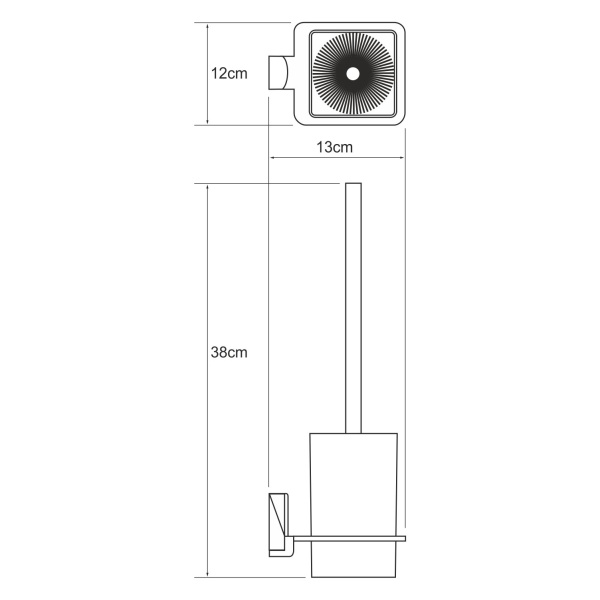 Щетка для унитаза подвесная Leine K-5027WHITE