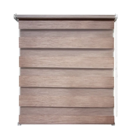 Рулонные шторы день ночь Канзас цвет какао