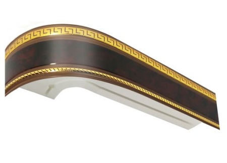 Карниз Классика в сборе 3-х рядный, "Антик" махагон