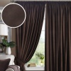 Комплект штор на тесьме "Pudra" 200х270 коричневый темный