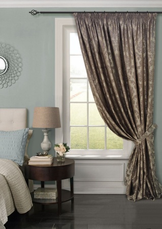 Портьера на тесьме "Afina" 220х270 коричневый