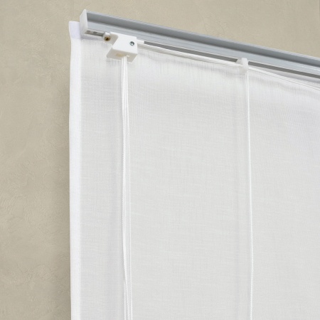 Римская штора с помпонами, Сабрина на верёвочном механизме, цвет экрю